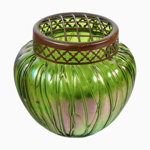 Vase in Iridescent Glass from Pallme Konig, Austria, 1910s