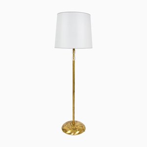 Vintage Brass Floor Lamp with Glass Handle from Bakalowits & Söhne, 1950s