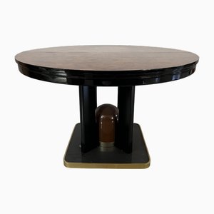 Vintage Circular and Extendable Table in Walnut, 1970s