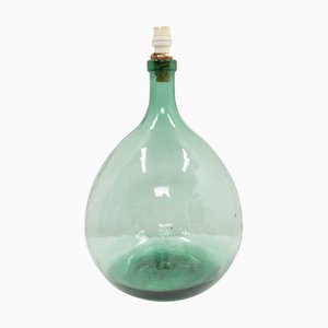 French Glass Bottle Lamp, 1890s