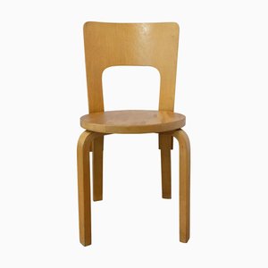 Silla finlandesa vintage de madera de Alvar Aalto, 1950