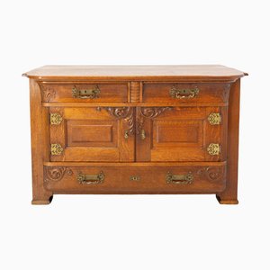 French Oak and Bronze Buffet, 1890s