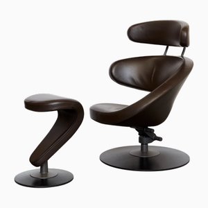 Set of Peel Lounge Chair and Ottoman by Olav Eldøy for Stokke, 2000s