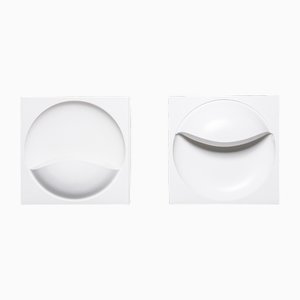 Lámparas de pared esculturales vintage de la era espacial, años 60. Juego de 2