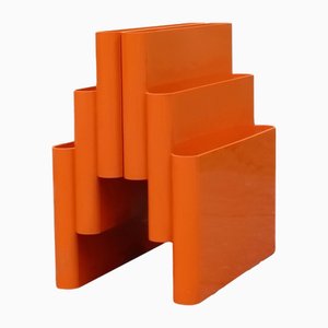 Oranger Modell 4675 Zeitschriftenhalter von Giotto Stoppino für Kartell, Italien, 1970er