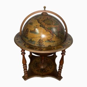 Vintage Globus aus Holz, 1920