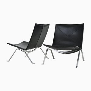 Set of PK22 Lounge Chair by Poul Kjærholm for Fritz Hansen, 1990s