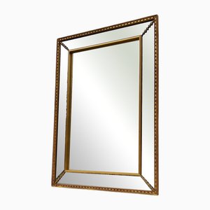 Miroir Vintage en Perles Dorées