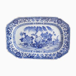 Chinesische Ausgeschnittene achteckige Porzellan Servierschale, 1790er