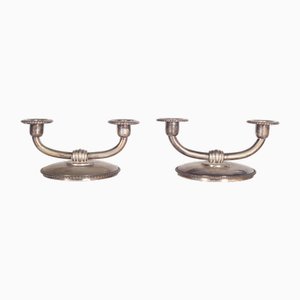 Portacandele in argento, Portogallo, anni '20, set di 2