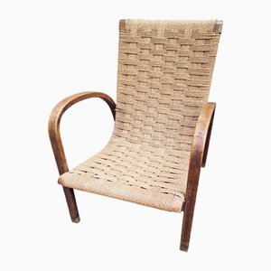 Sessel aus Holz & Seil, Luigi Ricci zugeschrieben, 1940er