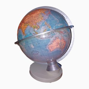 Lámpara de globo terráqueo de Columbus Verlag Paul Oestergaard, Berlín y Stuttgart, 1972