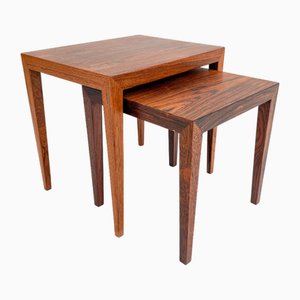 Rosewood Nesting Tables by Severin Hansen for Haslev Møbelsnedkeri, Denmark, 1960s, Set of 2