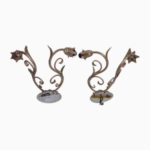 Hollywood Regency Wall Lamps, 1960s, Set of 2