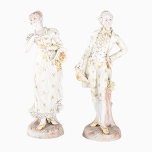 Statuette in porcellana, Europa, 1910, set di 2