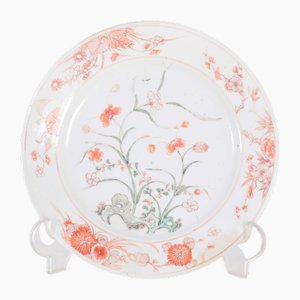 Assiette en Porcelaine d'Exportation, Décoration Polychrome, Chine, 1850s