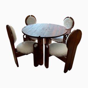 Sillas de comedor y mesa vintage de Szedleczky, años 60. Juego de 5