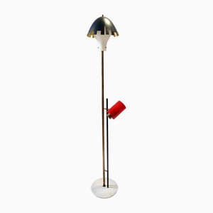 Brass, Aluminum and Glass Floor Lamp from Arredoluce, Italy, 1961