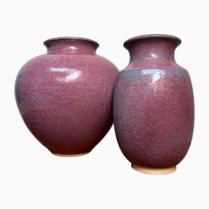 Vaso Ikebana in ceramica di Noma Gazan, Giappone, anni '70