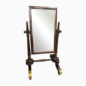 Regency Cheval Spiegel aus Mahagoni, 1810