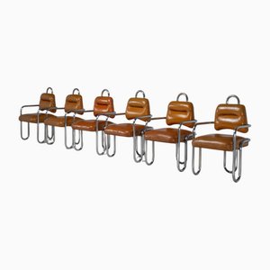 Kwok Hoi Chan Dining Chairs from Steiner, 1970, Set of 6