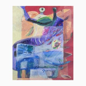 Zdravko Jojic, Abstract Composition, Oil on Panel