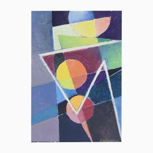 Stellan Widholm, Geometric Composition, Oil on Panel
