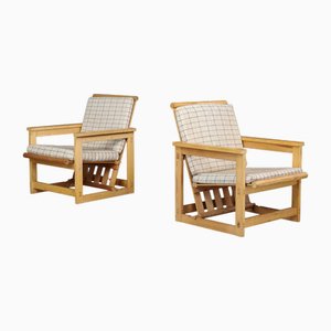 Set de Fauteuils en Pin Modèle Trybo par Edvin Helseth, Norvège, 1960s