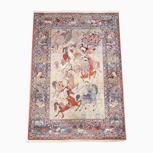 Made in Belgium Louis De Poortere Muskabad Rug Rug Indian Polo Game Scene