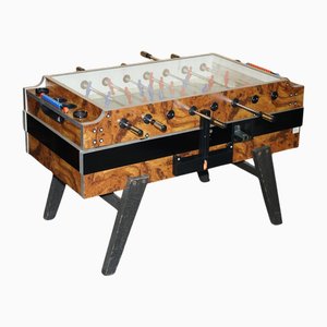 Orden de mesa de fútbol / futbolín Vintage Burr Walnut Garlando Champion F2