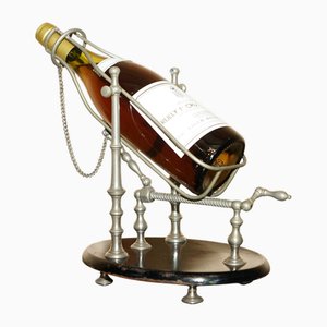Antiker viktorianischer französischer mechanischer Weinausgießer aus Zinn, 1880