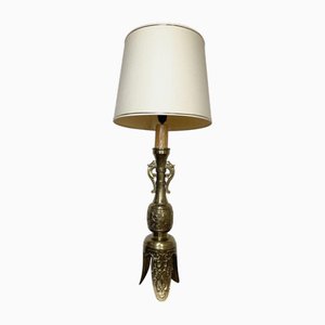 A Very Large Brass Table Lamp.