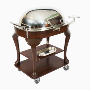 Vintage Art Deco Drakes D6 Silver Plated Beef Carving Trolley, 1930s