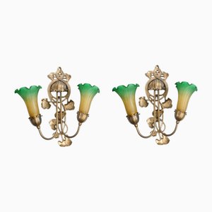 Art Nouveau Style Wall Light, Set of 2