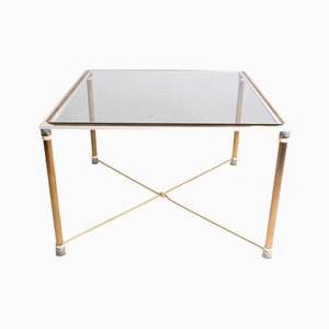 Vintage Brass and Glass Coffee Table, 1970s