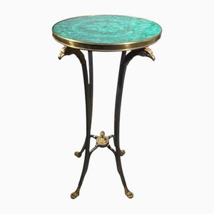Malachite Pedestal Table, 1950s