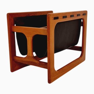 Revistero danés Mid-Century moderno de teca de Aksel Kjersgaard para Salin Möbelfabrik, años 60
