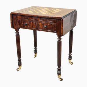 Regency Goncalo Alves Backgammon & Chess Table, 1820s