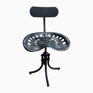 Tabouret Vintage en Métal Noir