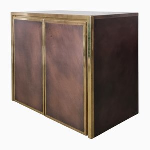 Mid-Century Hollywood Regency Brass & Bronze Cabinet from Belgo Chrom, 1980s