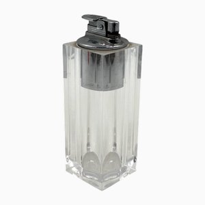 Tischfeuerzeug aus klarem Acrylglas, Italien, 1970er