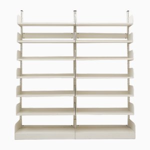 Libreria in metallo bianco di Gio Ponti per Parma Antonio and Sons, anni '30