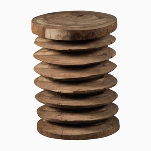 Hand Carved Stool in Wood