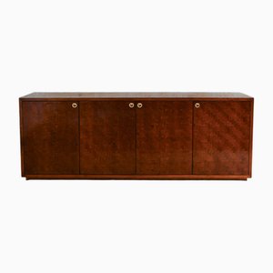 Sideboard aus Pressbambus mit Messingdetails & Glänzender Oberfläche, 1970er