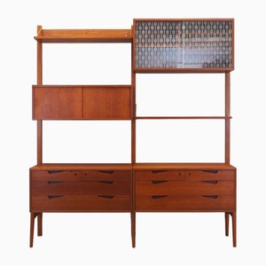 Norwegisches Teak Wandregal von Kjell Riise für Brødrene Jåtog, 1960er