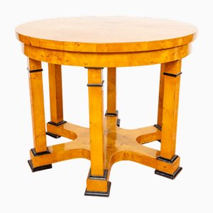 Mesa de centro Biedermeier Country House de Karelia de abedul satinado rubio, década de 1830