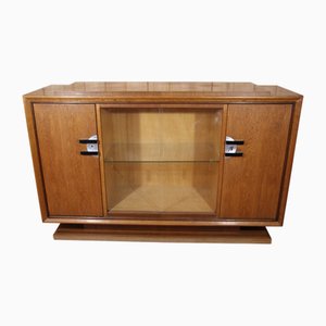 Art Deco Buffet Serving in Light Oak by Auguste Vallin, 1930s