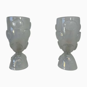 Lampade da tavolo Art Déco in vetro di Murano, inizio XXI secolo, set di 2
