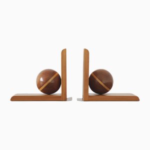 Art Deco Wooden Bookends from Nassauer Kunstgewerbe, 1930s, Set of 2