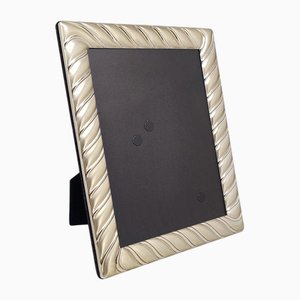 Cadre Photo en Verre et Plaqué Argent, Italie, 1970s